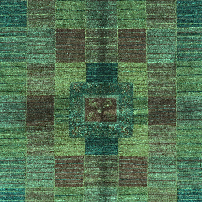 Checkered Turquoise Modern Rug, abs3185turq