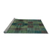 Sideview of Machine Washable Checkered Light Blue Modern Rug, wshabs3185lblu