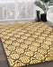 Machine Washable Abstract Mustard Yellow Rug in a Family Room, wshabs3186