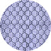 Round Machine Washable Abstract Blue Modern Rug, wshabs3186blu