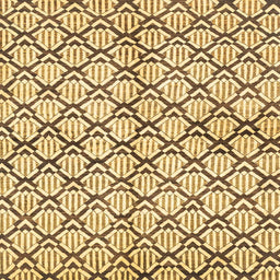 Square Abstract Mustard Yellow Modern Rug, abs3186