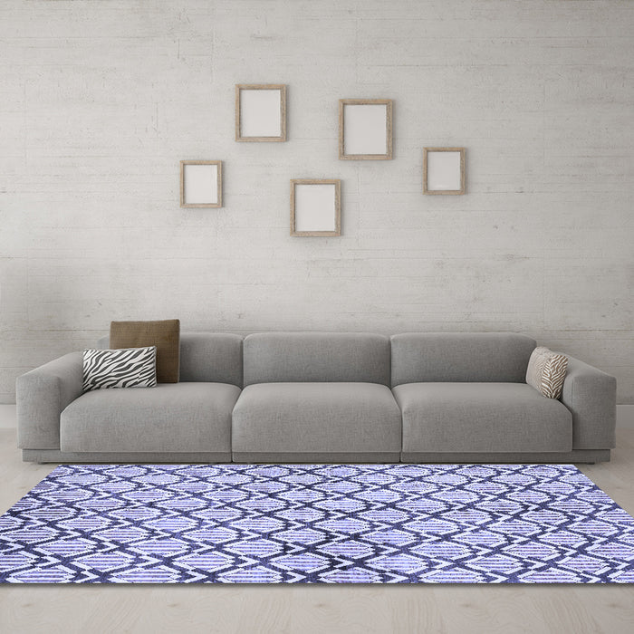 Machine Washable Abstract Blue Modern Rug in a Living Room, wshabs3186blu