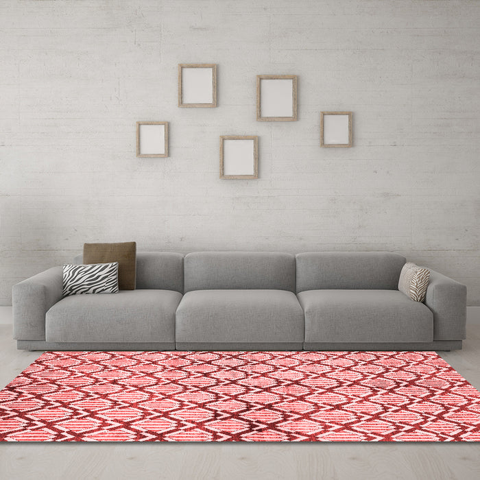 Modern Red Washable Rugs