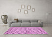 Machine Washable Abstract Purple Modern Area Rugs in a Living Room, wshabs3186pur