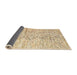 Sideview of Abstract Khaki Gold Solid Rug, abs3187