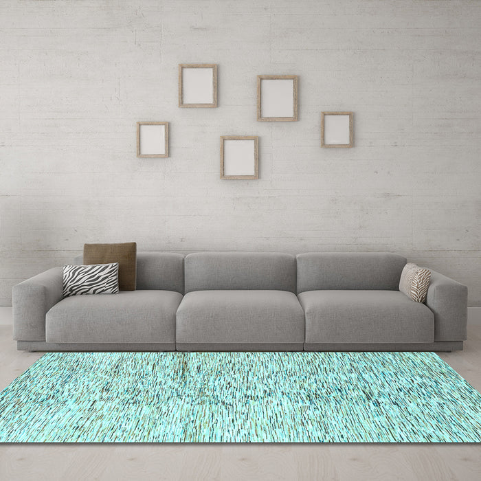 Machine Washable Solid Light Blue Modern Rug in a Living Room, wshabs3187lblu