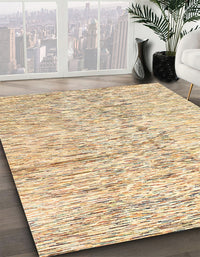 Abstract Khaki Gold Solid Rug, abs3187