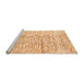 Sideview of Machine Washable Solid Orange Modern Area Rugs, wshabs3187org