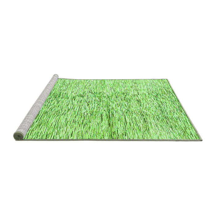 Sideview of Machine Washable Solid Green Modern Area Rugs, wshabs3187grn