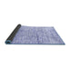 Sideview of Solid Blue Modern Rug, abs3187blu