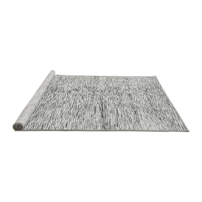 Sideview of Machine Washable Solid Gray Modern Rug, wshabs3187gry