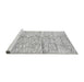 Sideview of Machine Washable Solid Gray Modern Rug, wshabs3187gry