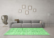 Machine Washable Solid Emerald Green Modern Area Rugs in a Living Room,, wshabs3187emgrn