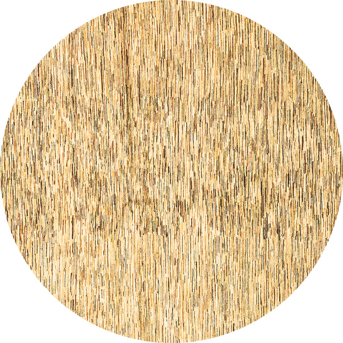 Round Machine Washable Solid Brown Modern Rug, wshabs3187brn