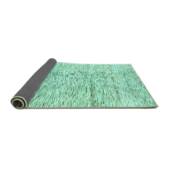 Sideview of Solid Turquoise Modern Rug, abs3187turq