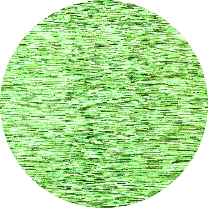 Round Solid Green Modern Rug, abs3187grn