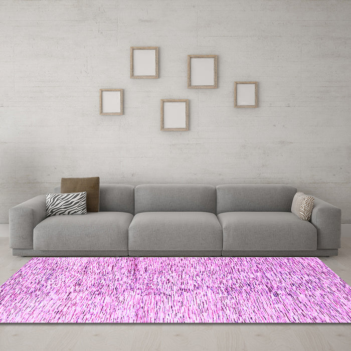 Machine Washable Solid Purple Modern Area Rugs in a Living Room, wshabs3187pur