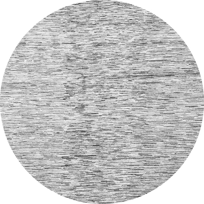 Round Solid Gray Modern Rug, abs3187gry