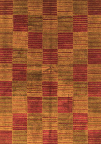 Checkered Orange Modern Rug, abs3188org