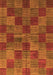 Checkered Orange Modern Rug, abs3188org