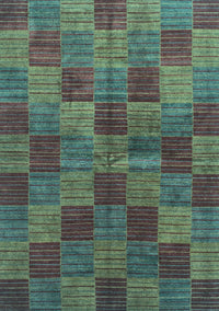 Checkered Light Blue Modern Rug, abs3188lblu