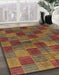 Machine Washable Abstract Fire Brick Red Rug in a Family Room, wshabs3188