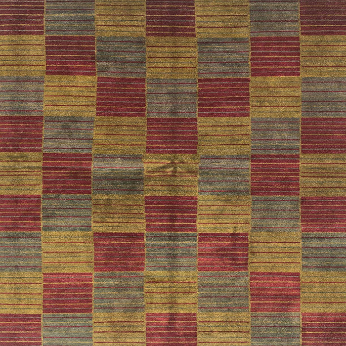 Square Machine Washable Abstract Fire Brick Red Rug, wshabs3188