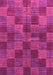 Checkered Pink Modern Rug, abs3188pnk