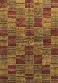 Checkered Brown Modern Rug, abs3188brn