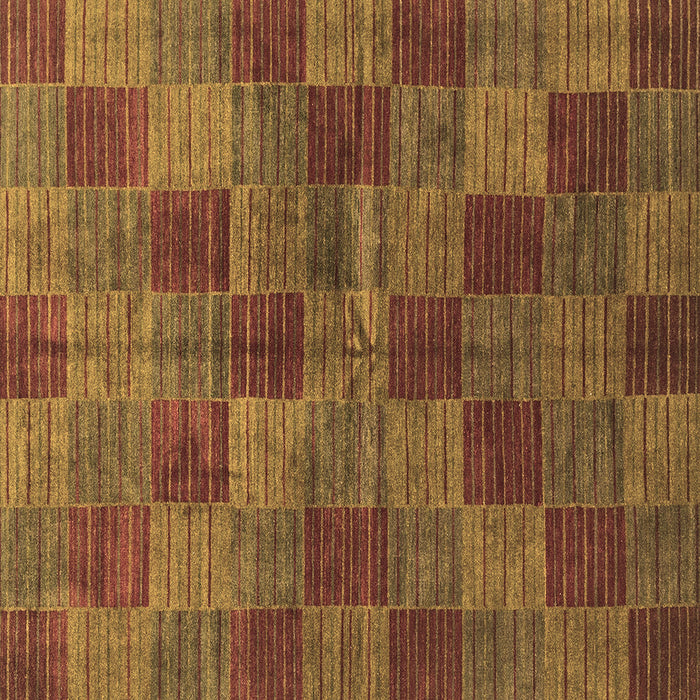 Square Machine Washable Checkered Brown Modern Rug, wshabs3188brn