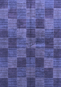 Checkered Blue Modern Rug, abs3188blu