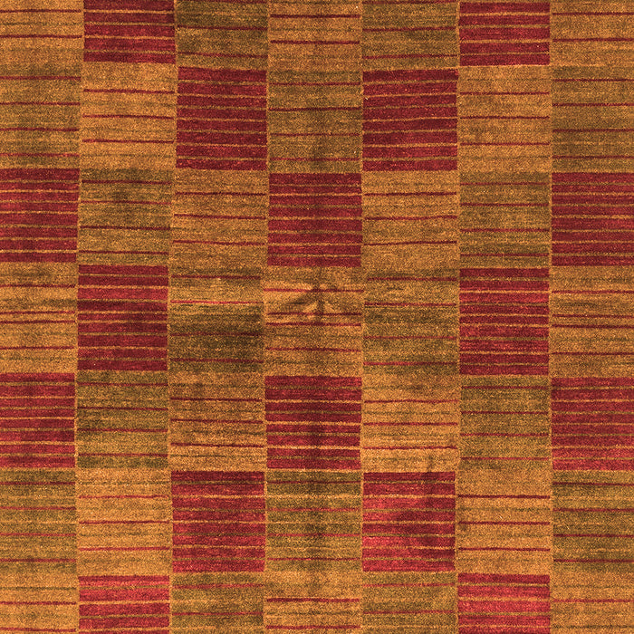 Machine Washable Checkered Orange Modern Area Rugs, wshabs3188org