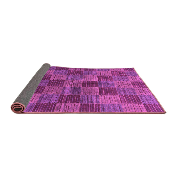 Sideview of Checkered Purple Modern Rug, abs3188pur