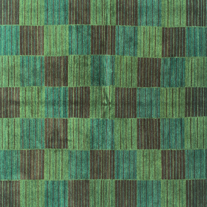 Square Machine Washable Checkered Turquoise Modern Area Rugs, wshabs3188turq