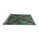 Sideview of Machine Washable Checkered Light Blue Modern Rug, wshabs3188lblu