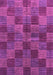 Machine Washable Checkered Purple Modern Area Rugs, wshabs3188pur