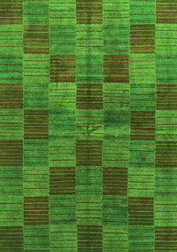 Checkered Green Modern Rug, abs3188grn