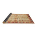 Sideview of Abstract Brown Gold Oriental Rug, abs3189