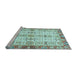 Sideview of Machine Washable Oriental Light Blue Traditional Rug, wshabs3189lblu