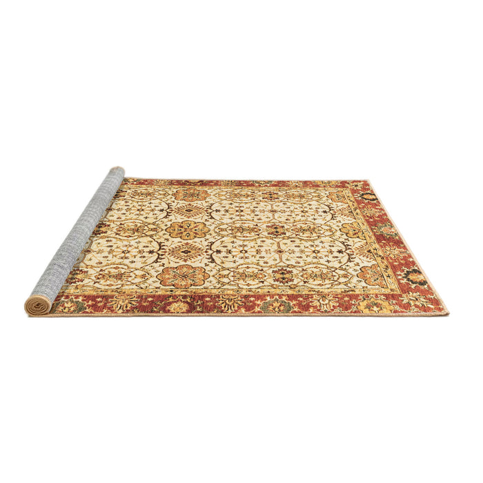 Sideview of Machine Washable Oriental Brown Traditional Rug, wshabs3189brn