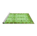 Sideview of Machine Washable Oriental Green Traditional Area Rugs, wshabs3189grn