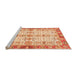 Sideview of Machine Washable Oriental Orange Traditional Area Rugs, wshabs3189org