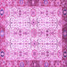 Square Oriental Purple Traditional Rug, abs3189pur