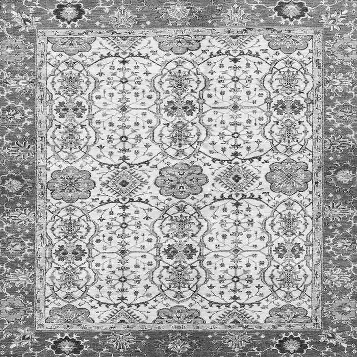 Square Oriental Gray Traditional Rug, abs3189gry