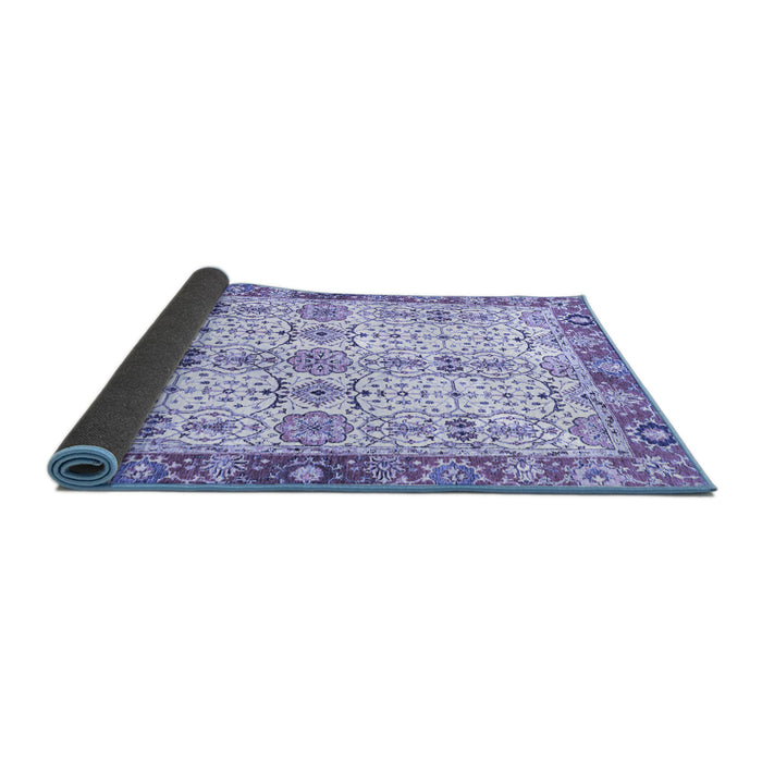 Sideview of Oriental Blue Traditional Rug, abs3189blu