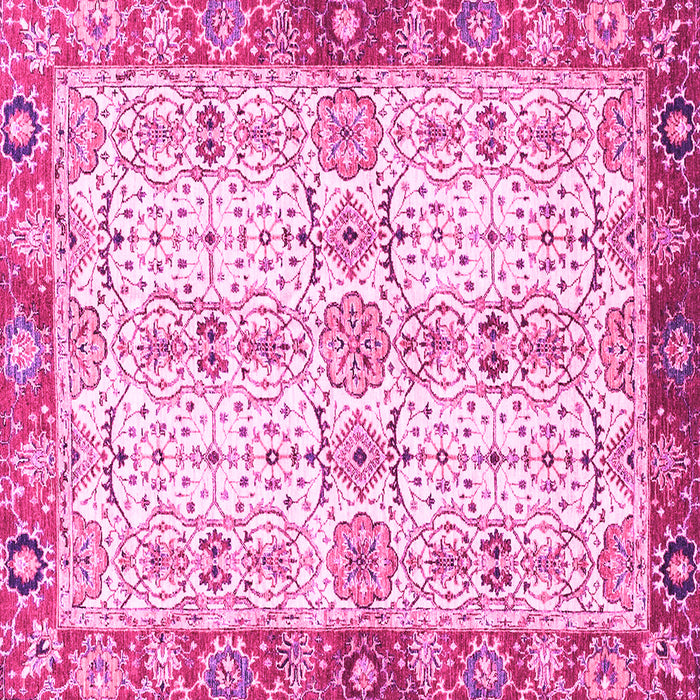 Square Oriental Pink Traditional Rug, abs3189pnk