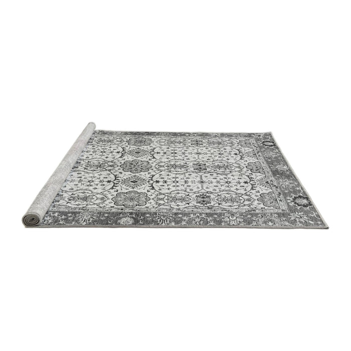 Sideview of Machine Washable Oriental Gray Traditional Rug, wshabs3189gry