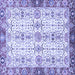 Square Oriental Blue Traditional Rug, abs3189blu