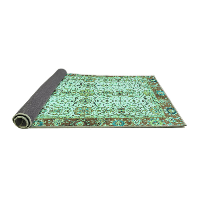 Sideview of Oriental Turquoise Traditional Rug, abs3189turq