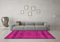 Machine Washable Abstract Pink Modern Rug, wshabs318pnk